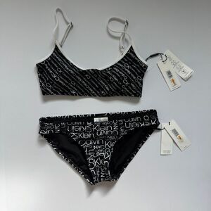 Calvin Klein Bralette Bikini Bathing Suit Set Size Small NWT